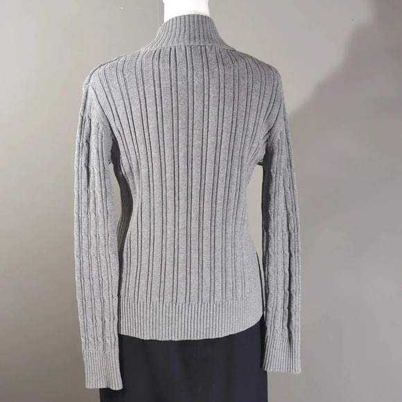 Liz Claiborne Grey Cotton Sweater - Picture 3 of 6
